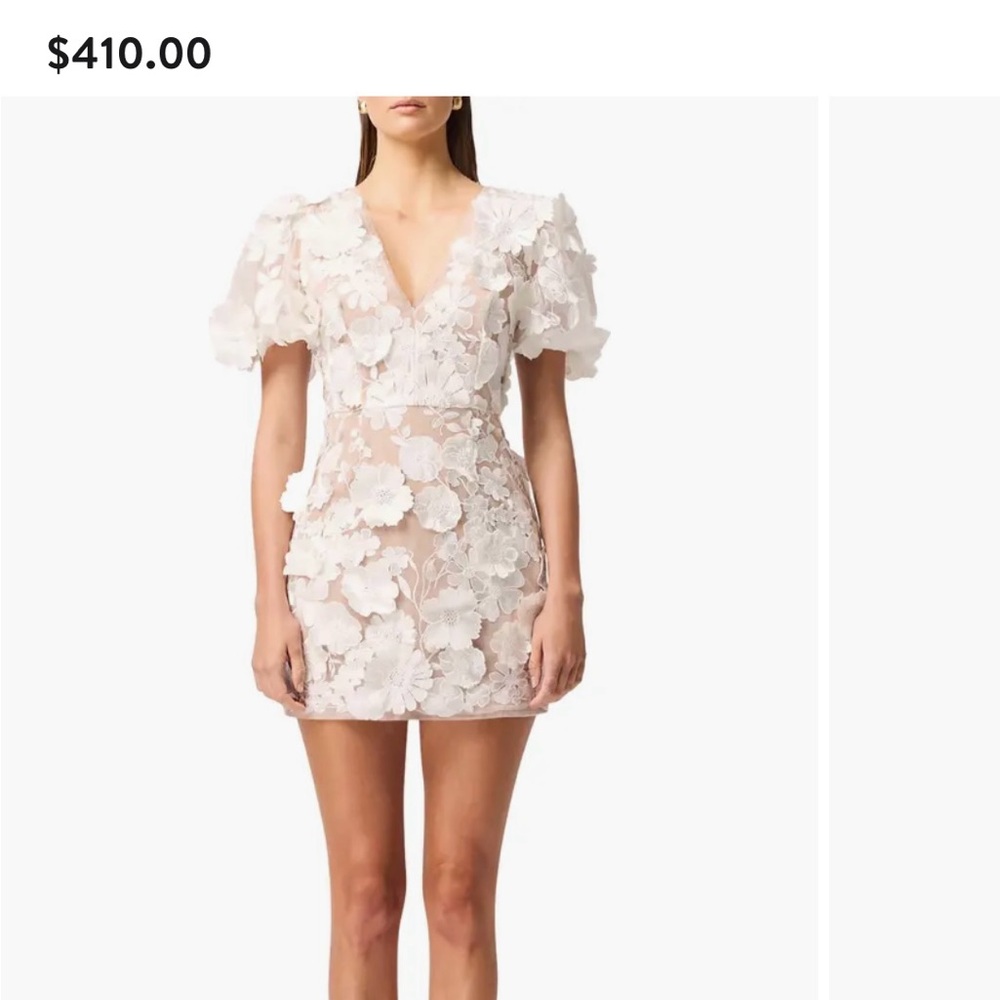 Elliatt Zayla Floral Appliqué Cocktail Minidress